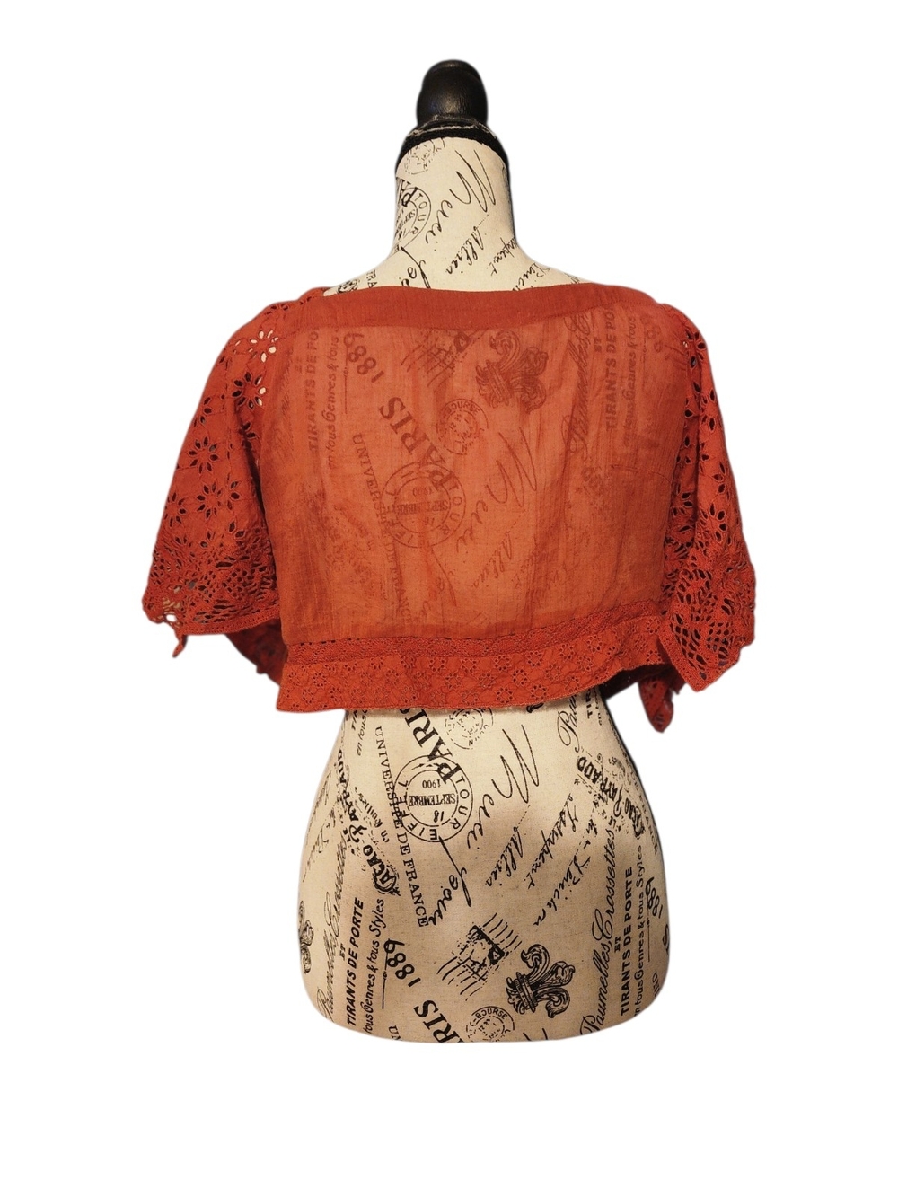 Free People Eyelet Tie-Front Shrug, Small - Picture 2 of 4